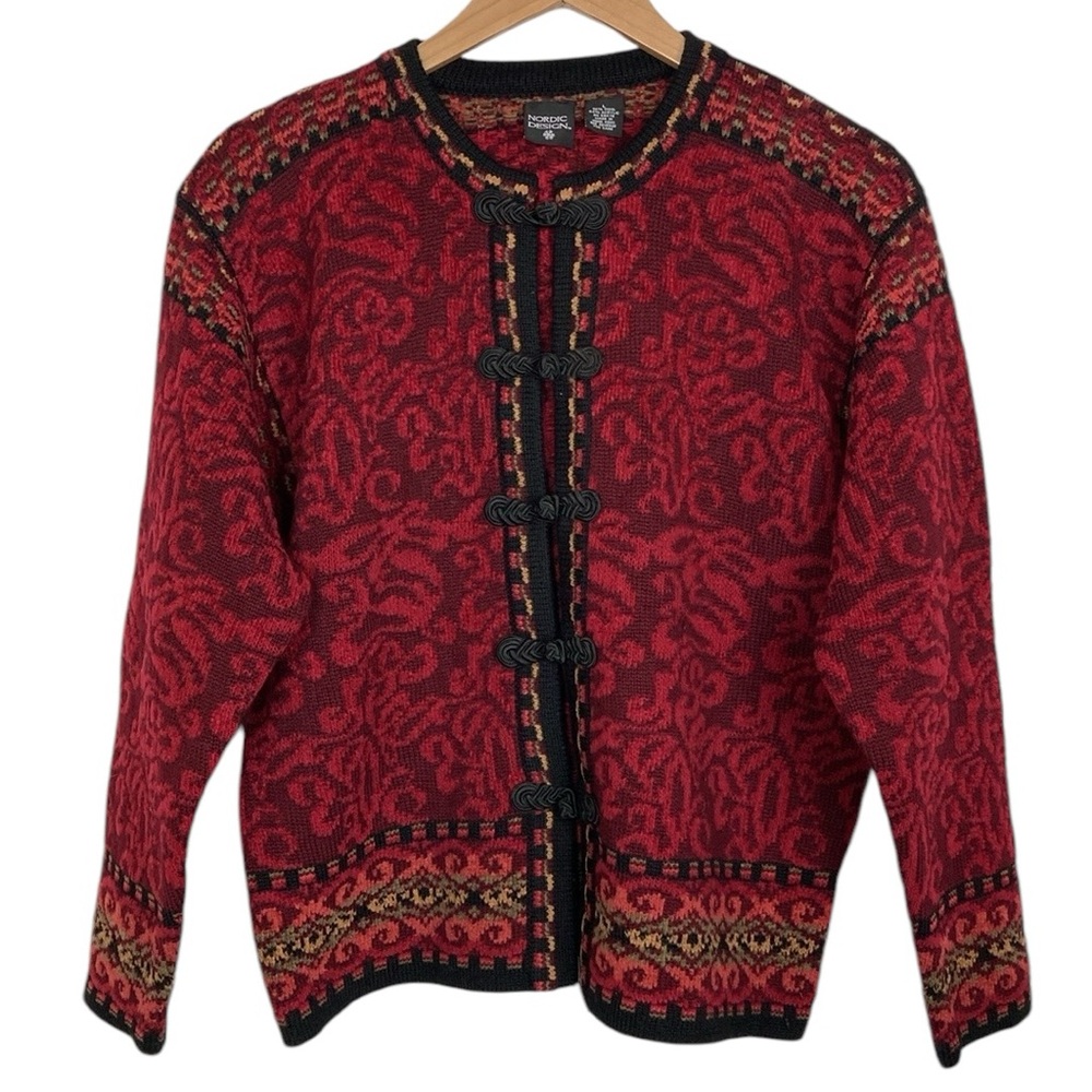 Nordic Design Wool Button Front Cardigan Jacket, … - image 2